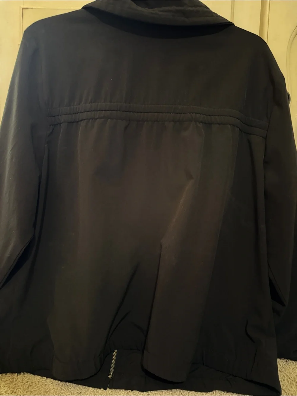 Chico's Black Zip-Front Track Jacket